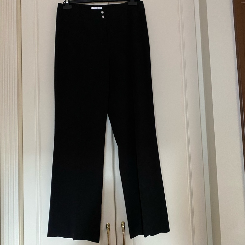 EMMA JAMES Sz 8 BLACK STRAIGHT LEG DRESSY PANTS.